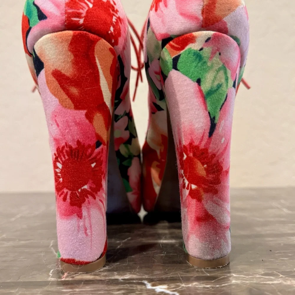 Jeffrey Campbell Lita Flower Platform Booties - Picture 9 of 13